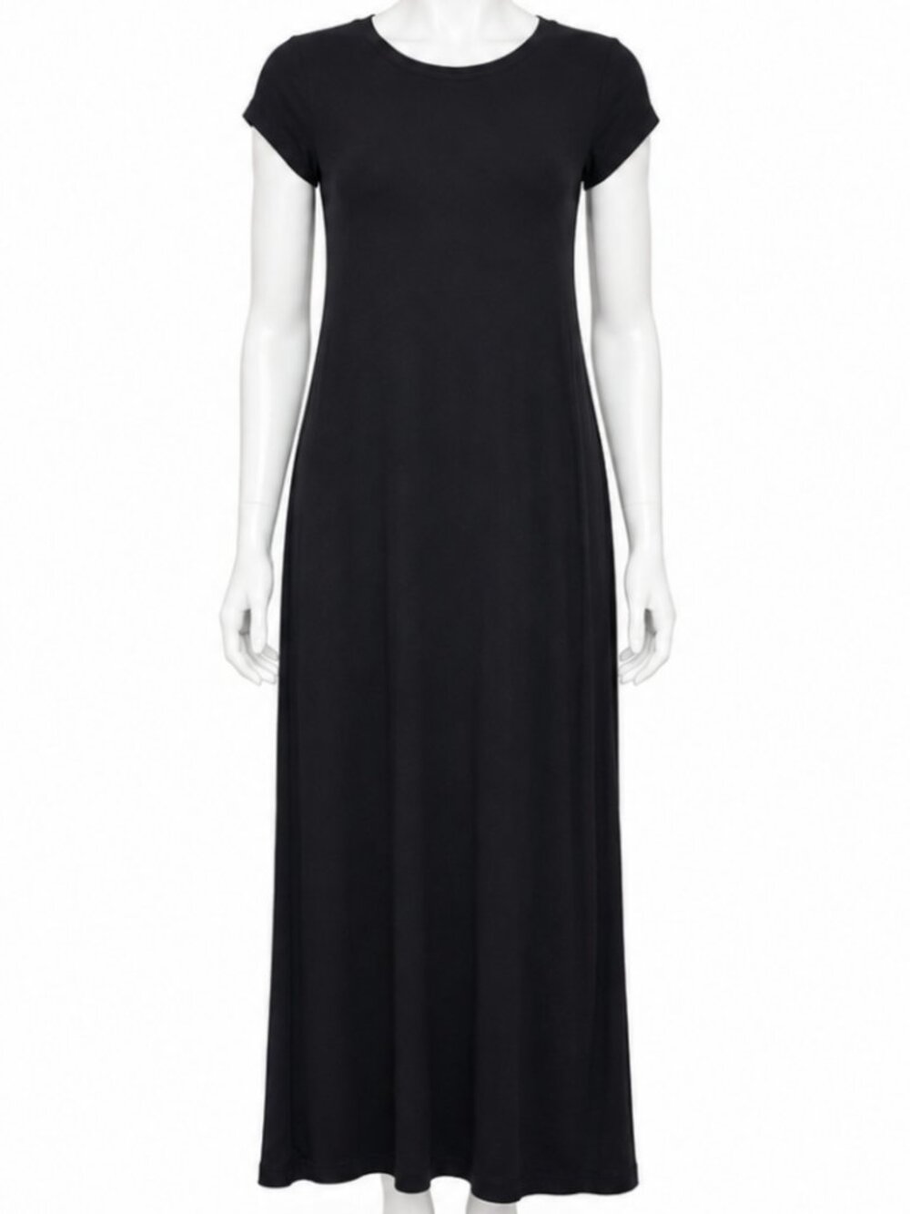 UNIQLO Women Medium MIDI Dress Padded Bra  Black Stretch Minimalist